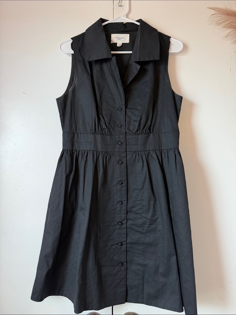 Sleeveless Black Button-Front Dress Tuckernuck